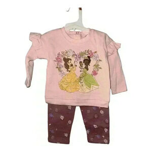 Disney Girls 2 Piece Princess Outfit, Belle and Tiana